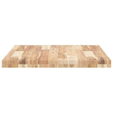 Piano Tavolo Rettangolare 80x60x4cm in Legno Massello di Acacia