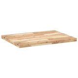 Piano Tavolo Rettangolare 80x60x4cm in Legno Massello di Acacia