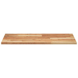 Piano Tavolo Rettangolare 100x50x2cm Legno Massello di Acacia