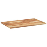 Piano Tavolo Rettangolare 100x50x2cm Legno Massello di Acacia