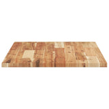 Piano Tavolo Rettangolare 100x50x2cm Legno Massello di Acacia