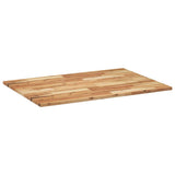Piano Tavolo Rettangolare 120x70x2cm Legno Massello di Acacia