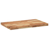 Piano Tavolo Rettangolare 80x50x4cm in Legno Massello di Acacia