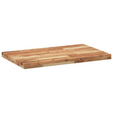 Piano Tavolo Rettangolare 80x50x4cm in Legno Massello di Acacia