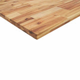 Piano Tavolo Rettangolare 100x50x4cm Legno Massello di Acacia