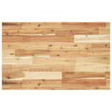 Piano Tavolo Rettangolare 140x50x4cm Legno Massello di Acacia
