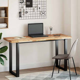 Piano Tavolo Rettangolare 140x50x4cm Legno Massello di Acacia
