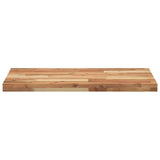 Piano Tavolo Rettangolare 140x50x4cm Legno Massello di Acacia