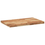 Piano Tavolo Rettangolare 140x50x4cm Legno Massello di Acacia