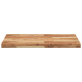 Piano Tavolo Rettangolare 80x60x4cm in Legno Massello di Acacia