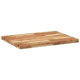 Piano Tavolo Rettangolare 80x60x4cm in Legno Massello di Acacia