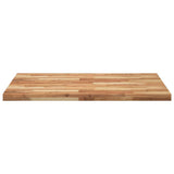 Piano Tavolo Rettangolare 100x80x4cm Legno Massello di Acacia