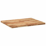 Piano Tavolo Rettangolare 100x80x4cm Legno Massello di Acacia