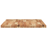 Piano Tavolo Rettangolare 100x80x4cm Legno Massello di Acacia