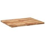 Piano Tavolo Rettangolare 100x80x4cm Legno Massello di Acacia