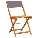 Set Pranzo da Giardino 5pz Antracite Tessuto e Legno Massello