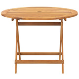 Set Pranzo da Giardino 5pz Antracite Tessuto e Legno Massello