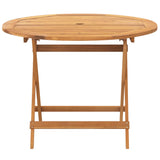 Set Pranzo da Giardino 5 pz Beige Polipropilene/ Legno Massello