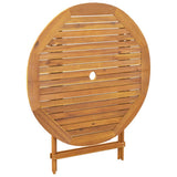 Set Pranzo da Giardino 5 pz Beige in Tessuto e Legno Massello