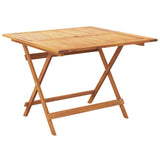 Set Pranzo da Giardino 5 pz Foglie in Tessuto e Legno Massello