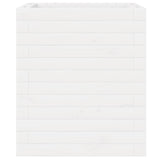 Fioriera da Giardino Bianca 40x40x46 cm Legno Massello di Pino