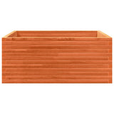 Fioriera Giardino Marrone Cera 110x110x46cm Legno Massello Pino
