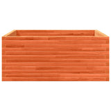Fioriera Giardino Marrone Cera 110x110x46cm Legno Massello Pino