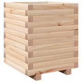 Fioriera da Giardino 40x40x49,5 cm in Legno Massello di Pino