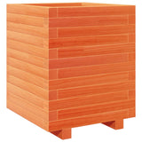 Fioriera Giardino Marrone Cera 40x40x49,5cm Legno Massello Pino