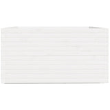 Fioriera da Giardino Bianca 90x90x49,5cm Legno Massello di Pino