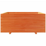 Fioriera Giardino Marrone Cera 110x110x49,5 Legno Massello Pino
