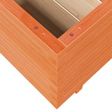 Fioriera Giardino Marrone Cera 110x110x49,5 Legno Massello Pino