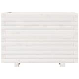 Fioriera da Giardino Bianca 70x40x49,5cm Legno Massello di Pino