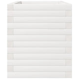 Fioriera da Giardino Bianca 70x40x49,5cm Legno Massello di Pino