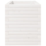 Fioriera da Giardino Bianca 90x40x49,5cm Legno Massello di Pino