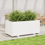 Fioriera da Giardino Bianca 110x60x49,5 cm Legno Massello Pino