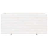 Fioriera da Giardino Bianca 110x60x49,5 cm Legno Massello Pino