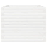 Fioriera da Giardino Bianca 110x60x49,5 cm Legno Massello Pino