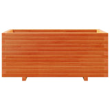 Fioriera Giardino Marrone Cera 110x60x49,5 Legno Massello Pino