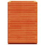 Fioriera Giardino Marrone Cera 50x50x72,5cm Legno Massello Pino