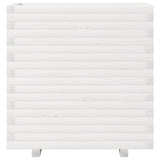 Fioriera da Giardino Bianca 70x40x72 cm Legno Massello di Pino