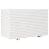 Fioriera da Giardino Bianca 110x60x72 cm Legno Massello di Pino