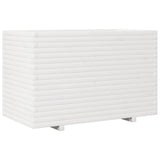 Fioriera da Giardino Bianca 110x60x72 cm Legno Massello di Pino