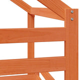 Letto a Castello con Tetto Cera 80x200 cm Legno Massello Pino