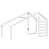 Letto a Castello con Tetto Bianco 90x200 cm in Legno di Pino