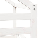Letto a Castello con Tetto Bianco 90x200 cm in Legno di Pino