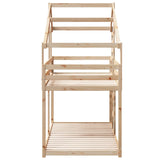 Letto a Castello senza Materasso 90x190 cm Legno di Pino