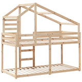 Letto a Castello senza Materasso 90x190 cm Legno di Pino