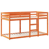 Letto a Castello con Tetto Marrone Cera 90x190 cm Massello Pino