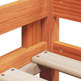 Letto a Castello con Tetto Cera 90x200 cm Legno Massello Pino